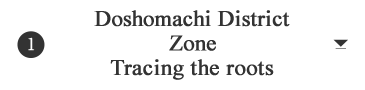 The Doshomachi District Zone 〜ルーツを辿る〜